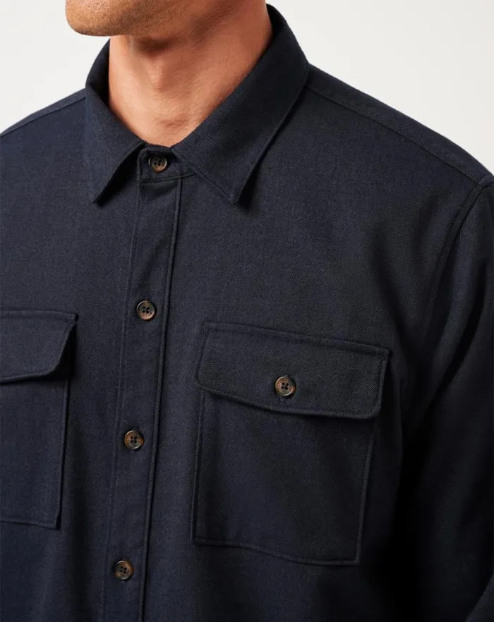 Men ButtonUps TravisMathew LIFESTYLE SHIFT SHIRT JACKET Navy Men ButtonUps TravisMathew LIFESTYLE SHIFT SHIRT JACKET Navy