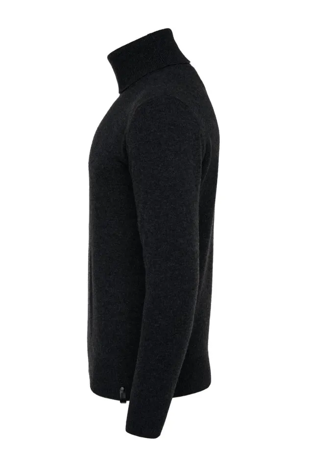 Men Byron Roll Neck Knit Black Holland Cooper Knitwear