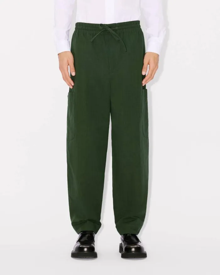 Men Cargo Jog Pants Dark Khaki Kenzo Pants And Shorts