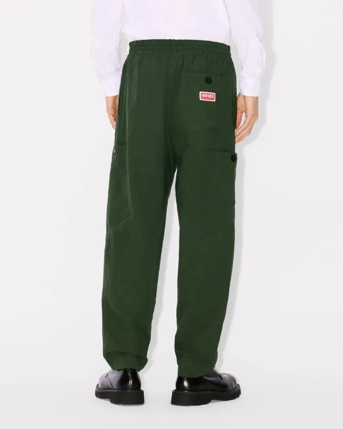 Men Cargo Jog Pants Dark Khaki Kenzo Pants And Shorts