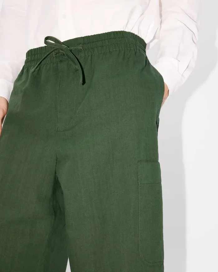 Men Cargo Jog Pants Dark Khaki Kenzo Pants And Shorts