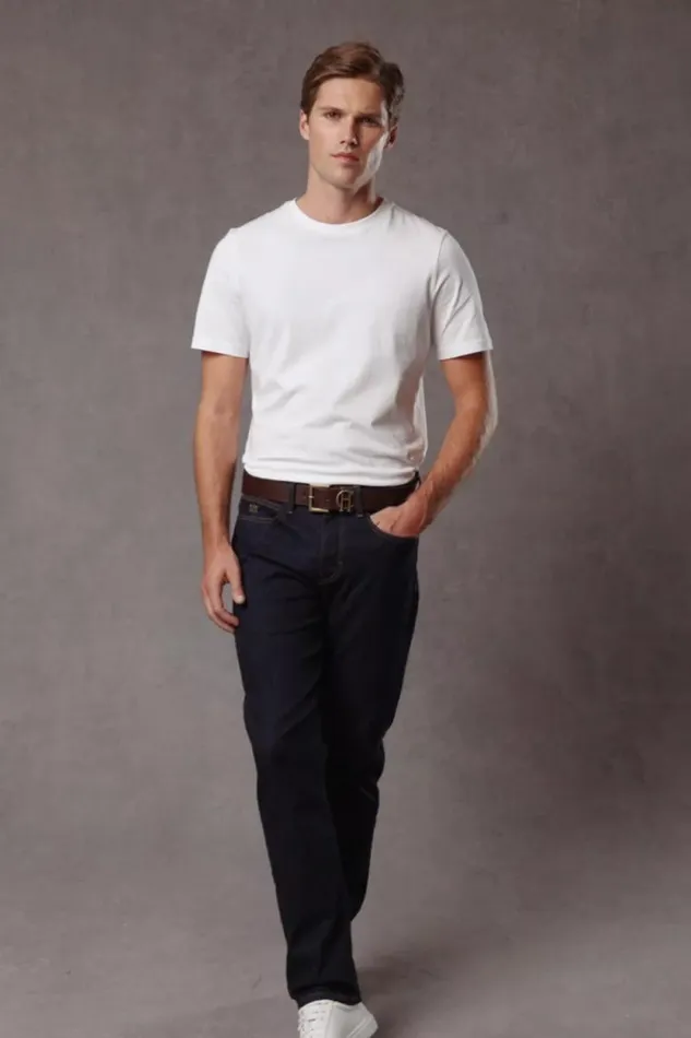 Men Classic Straight Jean Dark Indigo Holland Cooper Jeans