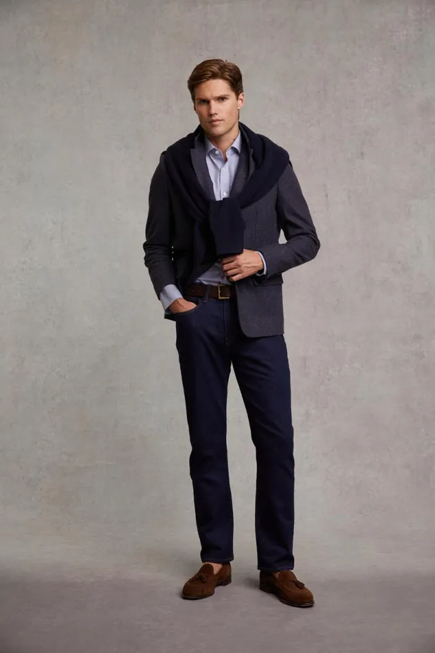 Men Classic Straight Jean Dark Indigo Holland Cooper Jeans