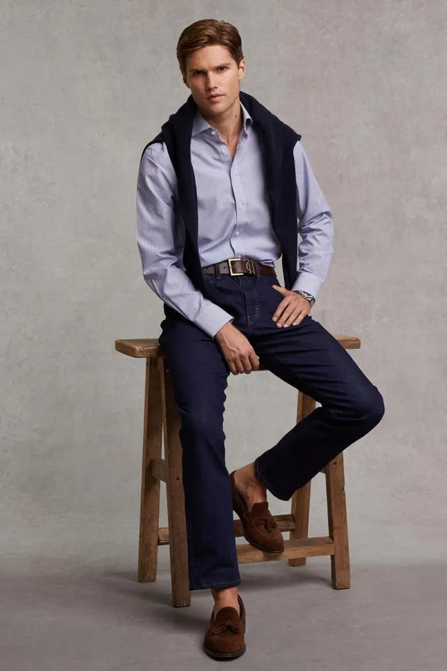 Men Classic Straight Jean Dark Indigo Holland Cooper Jeans