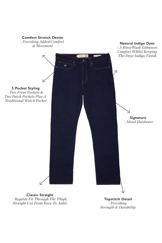 Men Classic Straight Jean Dark Indigo Holland Cooper Jeans
