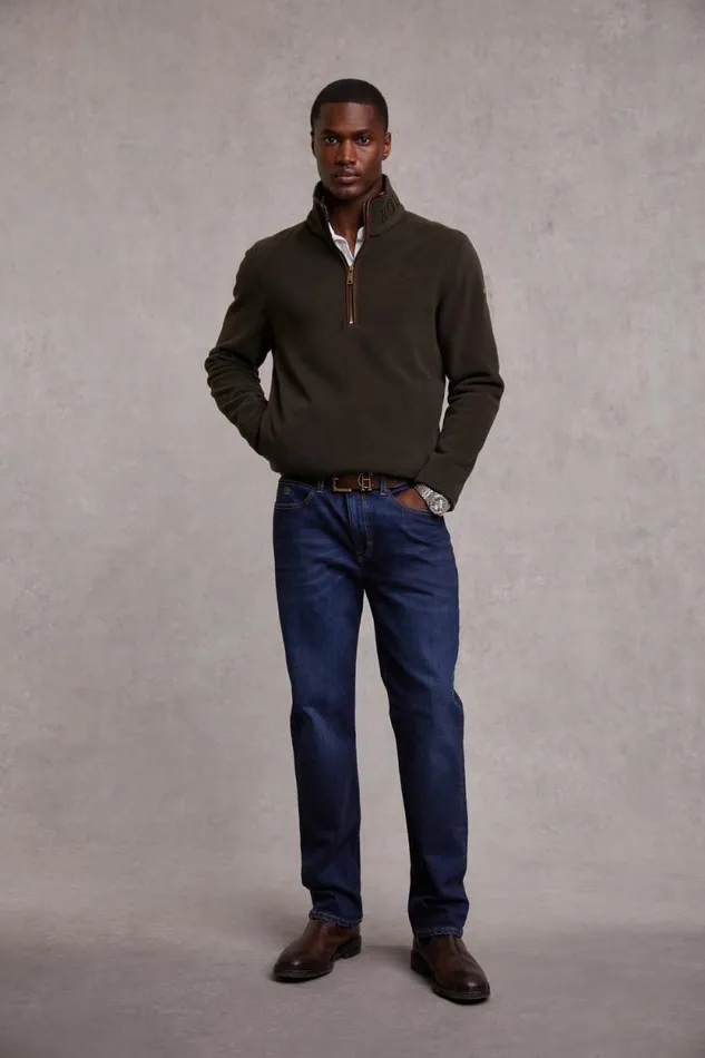 Men Country Fleece Quarter Zip Khaki Holland Cooper Fleeces Men Country Fleece Quarter Zip Khaki Holland Cooper Fleeces