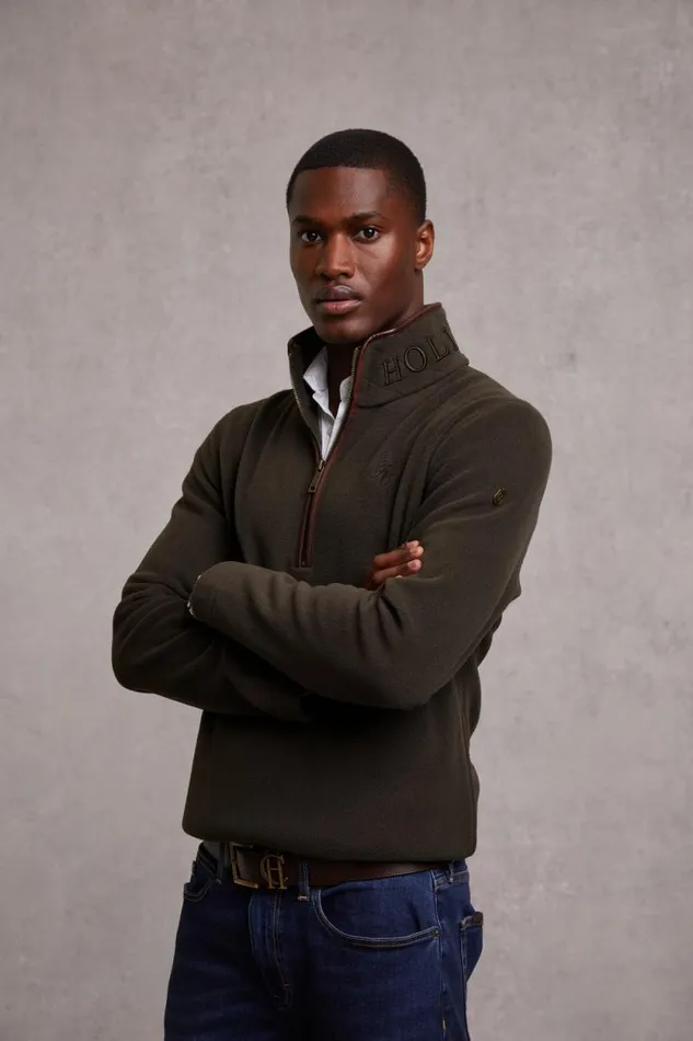 Men Country Fleece Quarter Zip Khaki Holland Cooper Fleeces Men Country Fleece Quarter Zip Khaki Holland Cooper Fleeces