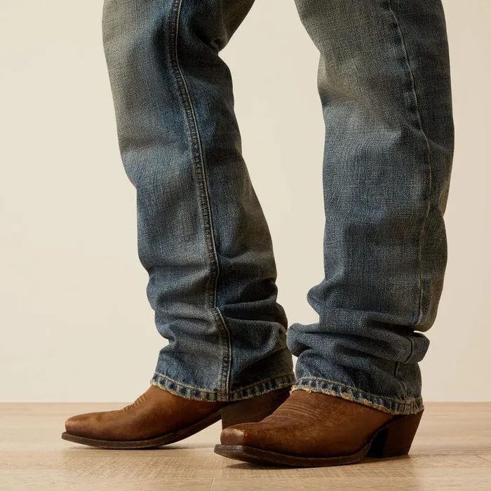Men Denim Ariat M5 Straight Yellowstone Rider Straight Leg Jeans Medium Dirty