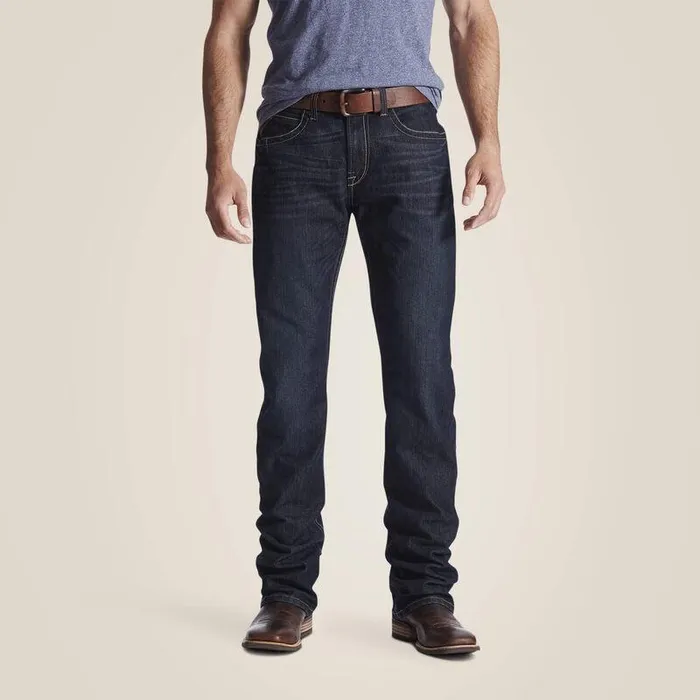 Men Denim Ariat Rebar M4 Relaxed DuraStretch Edge Boot Cut Jean Bodie