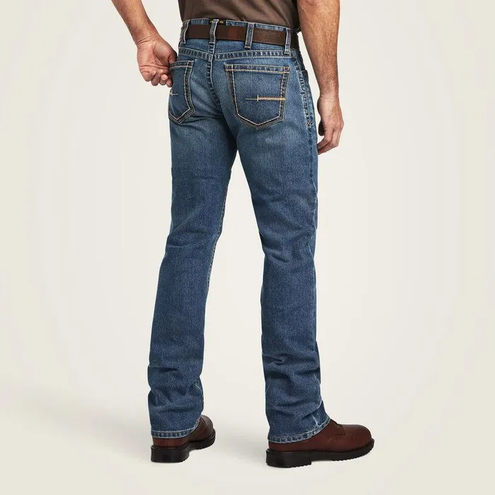 Men Denim Ariat Rebar M7 DuraStretch Edge Stackable Straight Leg Jean Rico