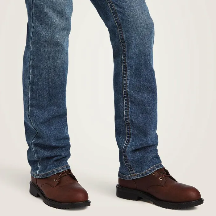 Men Denim Ariat Rebar M7 DuraStretch Edge Stackable Straight Leg Jean Rico