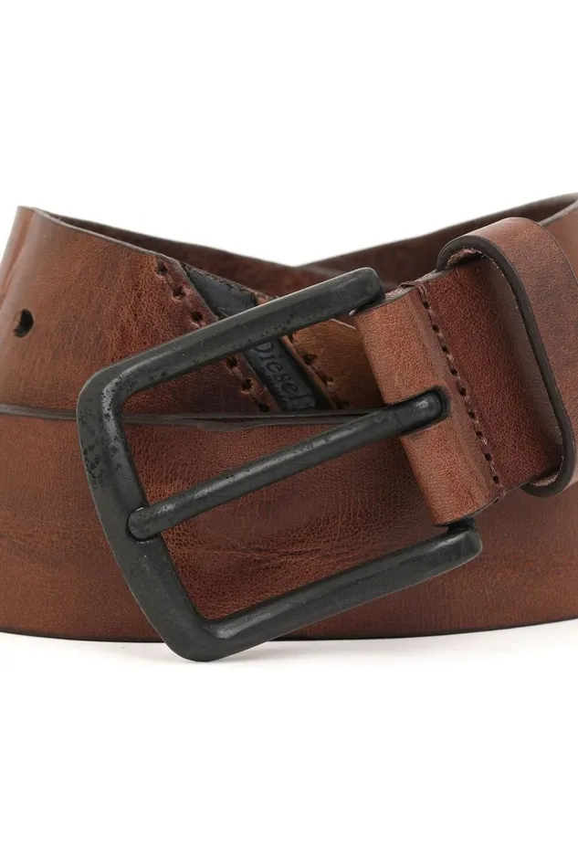 Men Diesel Belts BLINE Brown Leather
