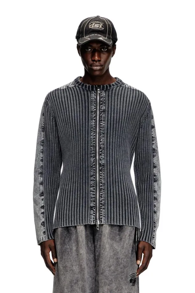 Men Diesel Knitwear KMATTY Dark Grey Men Diesel Knitwear KMATTY Dark Grey