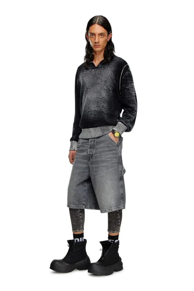 Men Diesel Pants and Shorts DLIVERYSHORT Black