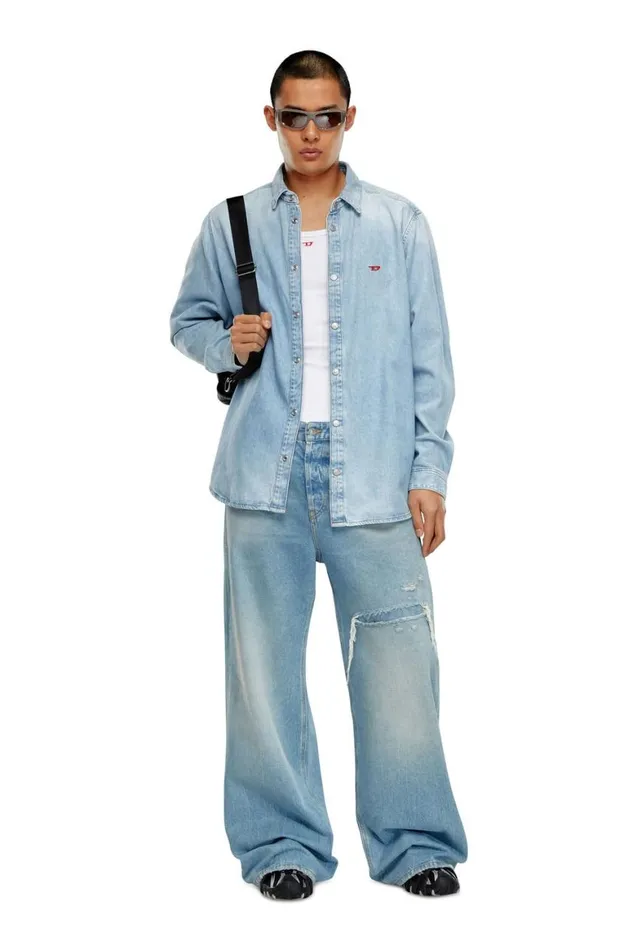 Men Diesel Shirts DSIMPLY Light Blue