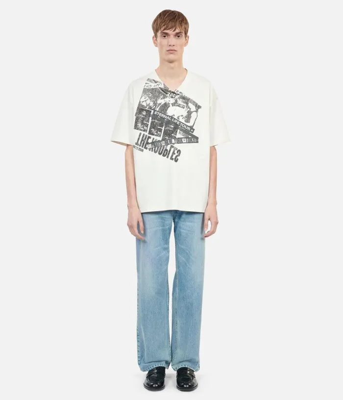 Men Ecru Eternal Life Tour Serigraphy Tshirt THE KOOPLES Tshirts