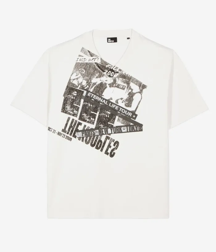Men Ecru Eternal Life Tour Serigraphy Tshirt THE KOOPLES Tshirts