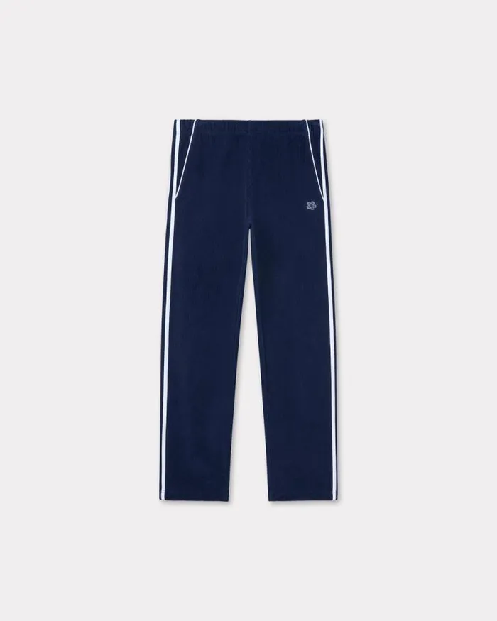 Men Embroidered Track Pants In Velvet Midnight Blue Kenzo Pants And Shorts