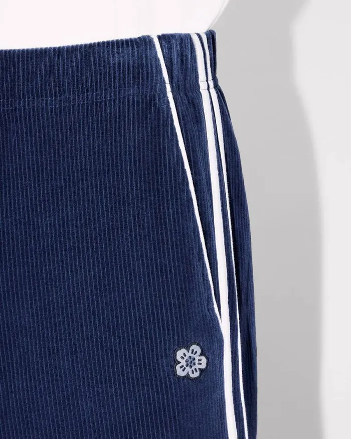 Men Embroidered Track Pants In Velvet Midnight Blue Kenzo Pants And Shorts