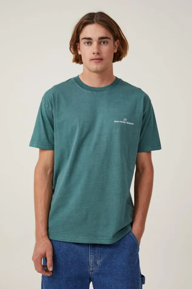Men Graphic TShirts Cotton On Basquiat Loose Fit TShirt Lcn Bsq Pineneedle Greenportrait Of Hell Men Graphic TShirts Cotton On Basquiat Loose Fit TShirt Lcn Bsq Pineneedle Greenportrait Of Hell