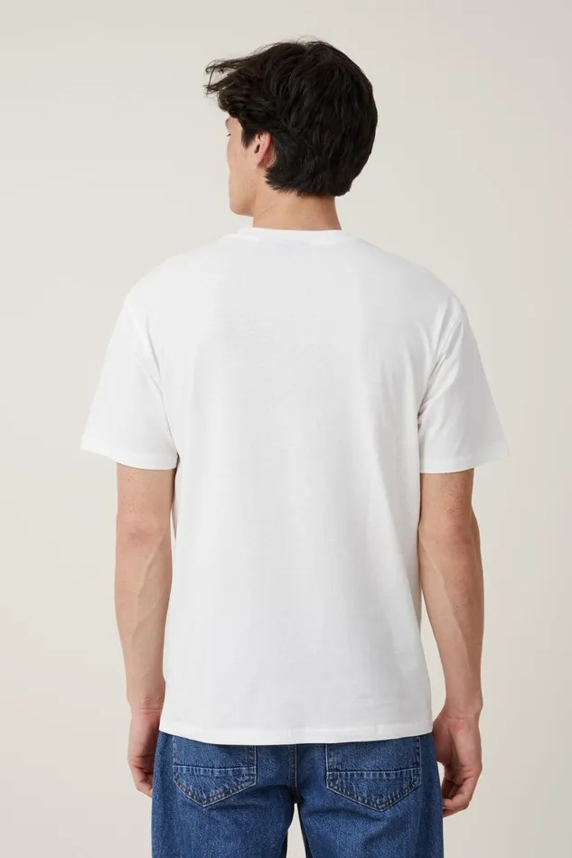 Men Graphic TShirts Cotton On Loose Fit Music TShirt Lcn Bra Vintage Whitemary J Bligerasta