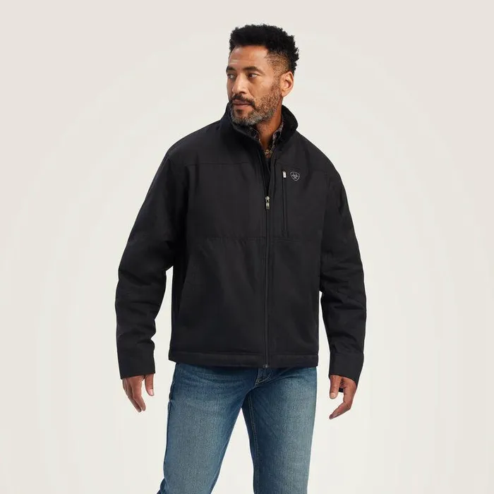 Men Jackets and Vests Ariat Grizzly Canvas Jacket Black