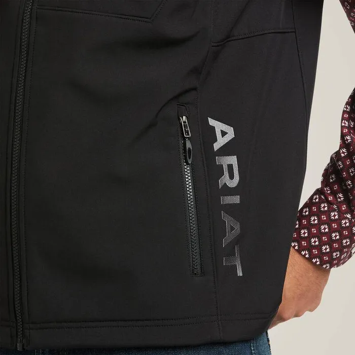 Men Jackets and Vests Ariat Logo 20 Patriot Softshell Vest Black