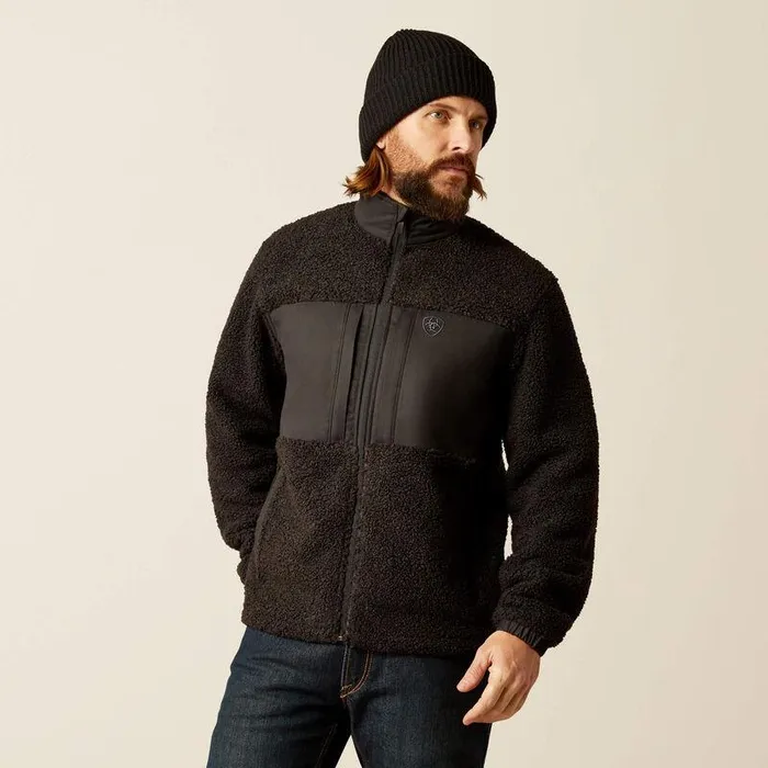 Men Jackets and Vests Ariat Odessa Sherpa Jacket Black