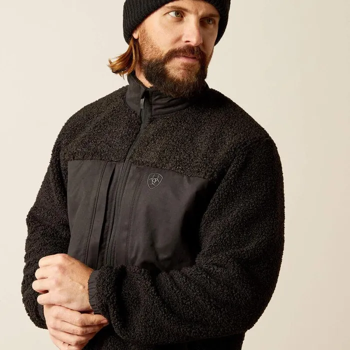 Men Jackets and Vests Ariat Odessa Sherpa Jacket Black Men Jackets and Vests Ariat Odessa Sherpa Jacket Black