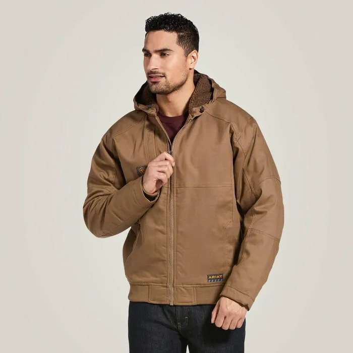 Men Jackets and Vests Ariat Rebar DuraCanvas Jacket Field Khaki