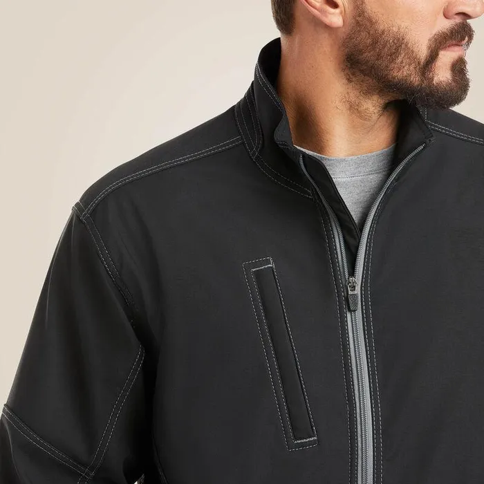 Men Jackets and Vests Ariat Rebar Stretch Canvas Softshell Jacket Black Men Jackets and Vests Ariat Rebar Stretch Canvas Softshell Jacket Black