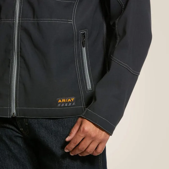 Men Jackets and Vests Ariat Rebar Stretch Canvas Softshell Jacket Black Men Jackets and Vests Ariat Rebar Stretch Canvas Softshell Jacket Black