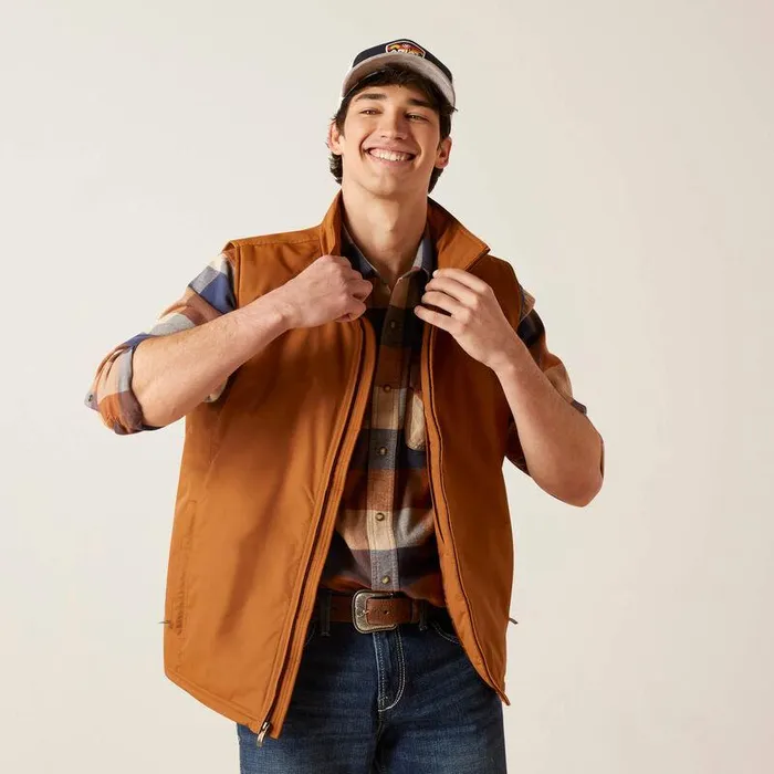 Men Jackets and Vests Ariat Team Logo Insulated Vest Chestnut