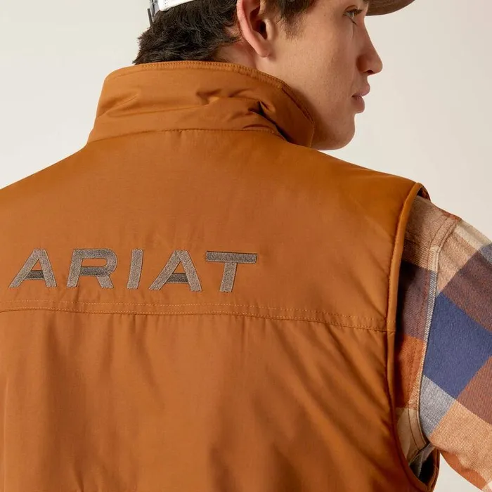 Men Jackets and Vests Ariat Team Logo Insulated Vest Chestnut