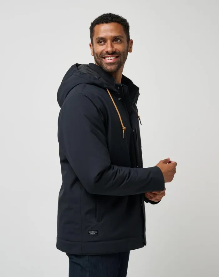 Men Jackets TravisMathew MOUNTAIN PASS JACKET Black Men Jackets TravisMathew MOUNTAIN PASS JACKET Black