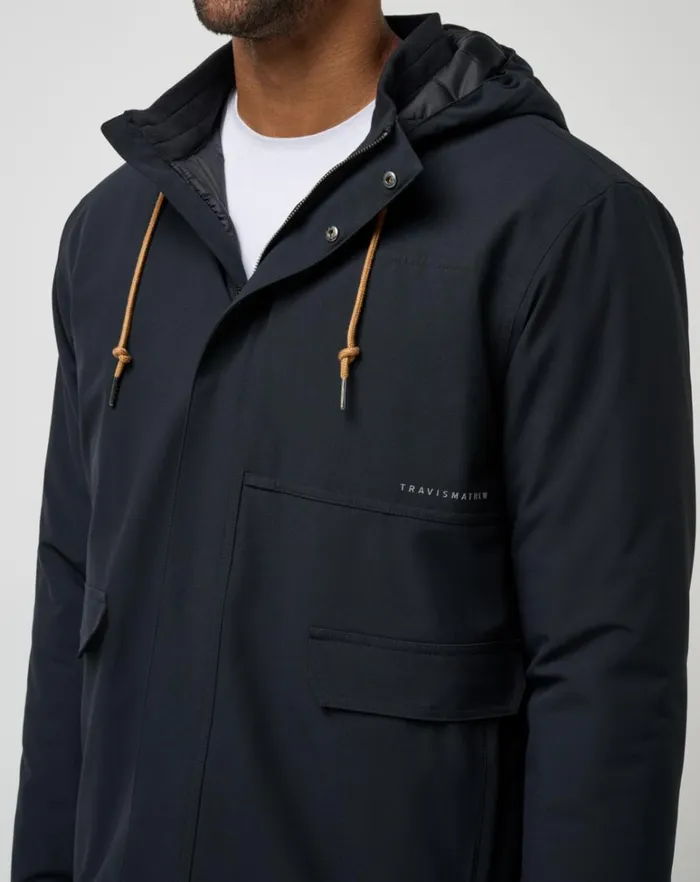 Men Jackets TravisMathew MOUNTAIN PASS JACKET Black Men Jackets TravisMathew MOUNTAIN PASS JACKET Black
