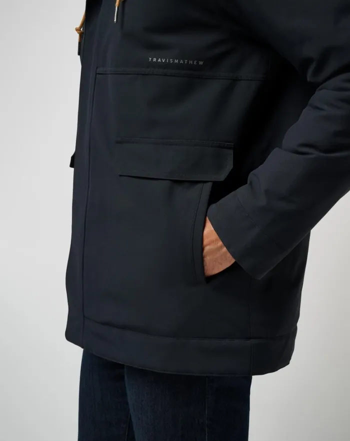 Men Jackets TravisMathew MOUNTAIN PASS JACKET Black Men Jackets TravisMathew MOUNTAIN PASS JACKET Black