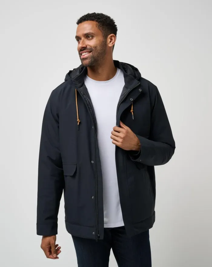 Men Jackets TravisMathew MOUNTAIN PASS JACKET Black Men Jackets TravisMathew MOUNTAIN PASS JACKET Black