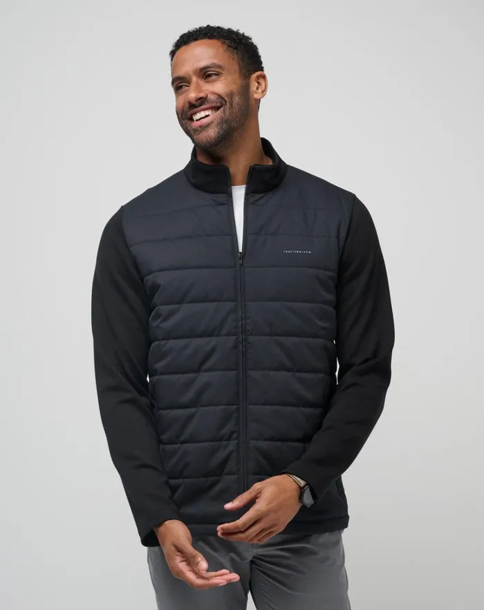 Men Jackets TravisMathew POINT OF SAIL FULL ZIP Black Men Jackets TravisMathew POINT OF SAIL FULL ZIP Black