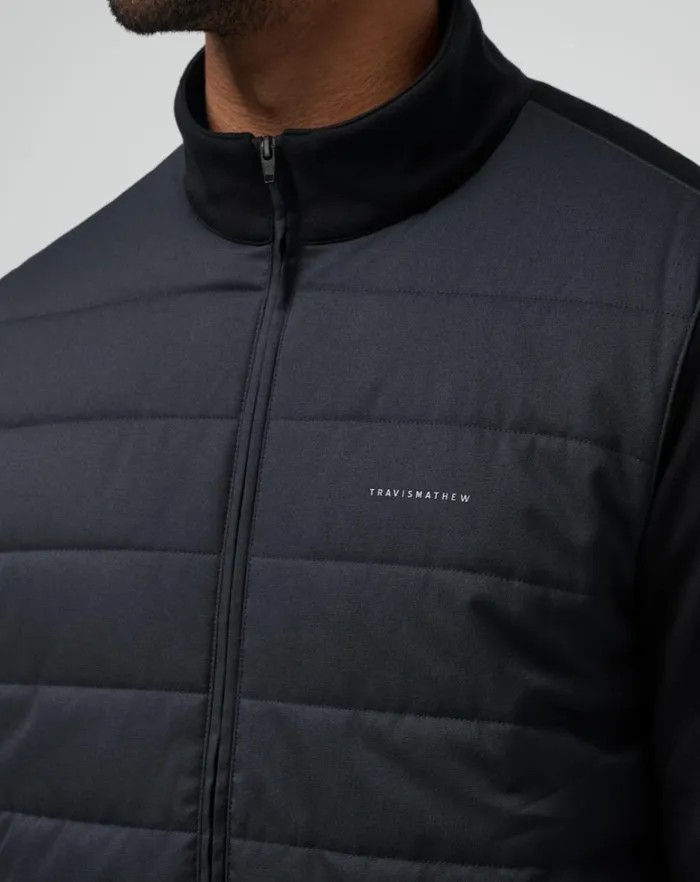 Men Jackets TravisMathew POINT OF SAIL FULL ZIP Black Men Jackets TravisMathew POINT OF SAIL FULL ZIP Black