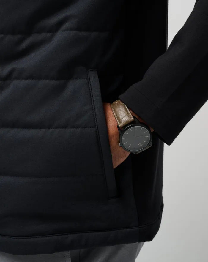 Men Jackets TravisMathew POINT OF SAIL FULL ZIP Black Men Jackets TravisMathew POINT OF SAIL FULL ZIP Black