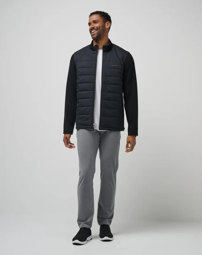 Men Jackets TravisMathew POINT OF SAIL FULL ZIP Black Men Jackets TravisMathew POINT OF SAIL FULL ZIP Black