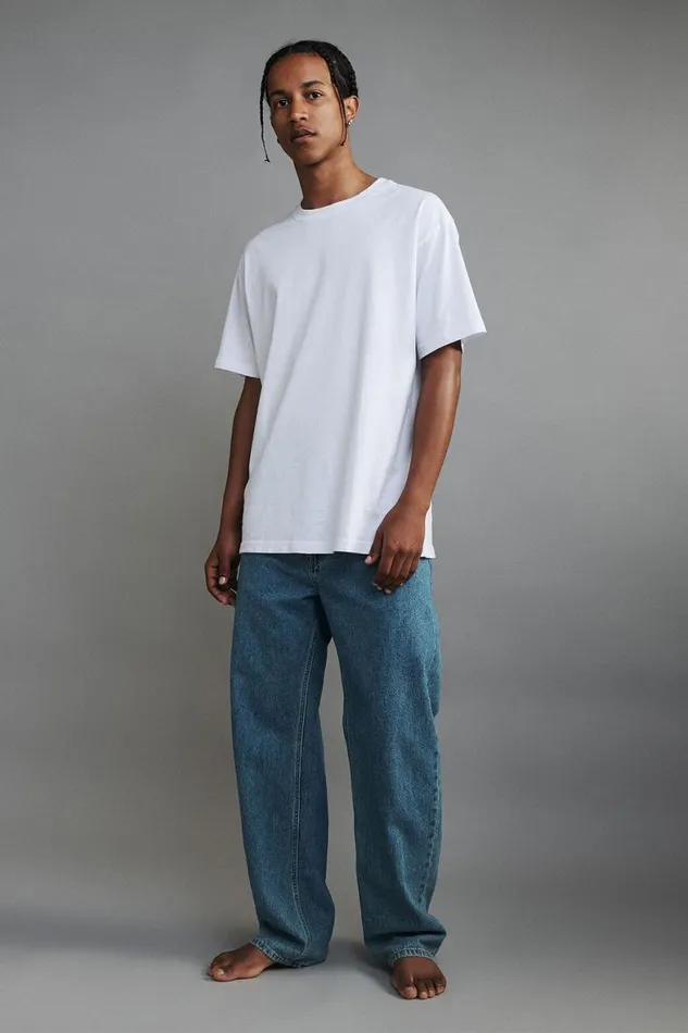 Men Jeans Cotton On Baggy Jean Eagles Blue