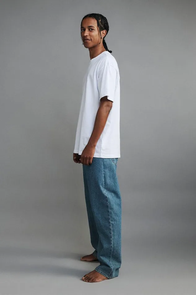 Men Jeans Cotton On Baggy Jean Eagles Blue