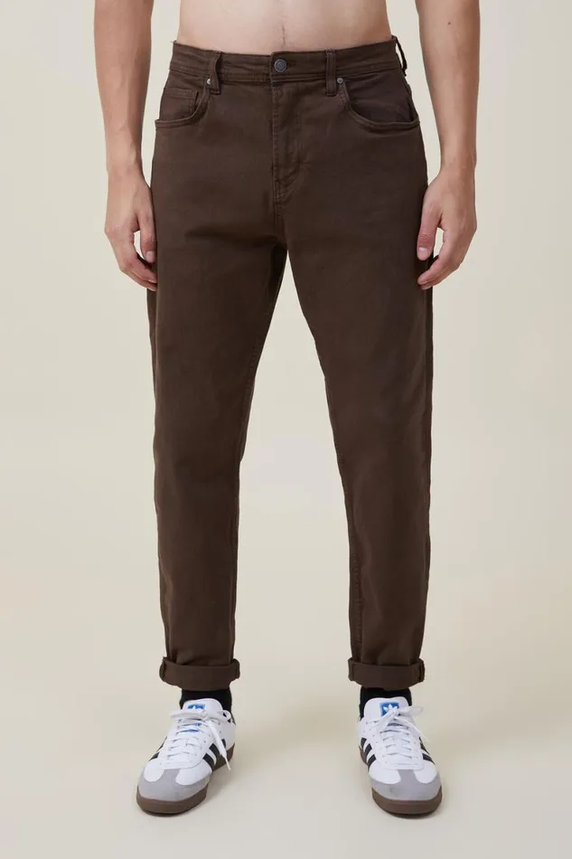Men Jeans Cotton On Relaxed Tapered Jean Chocolate Addict