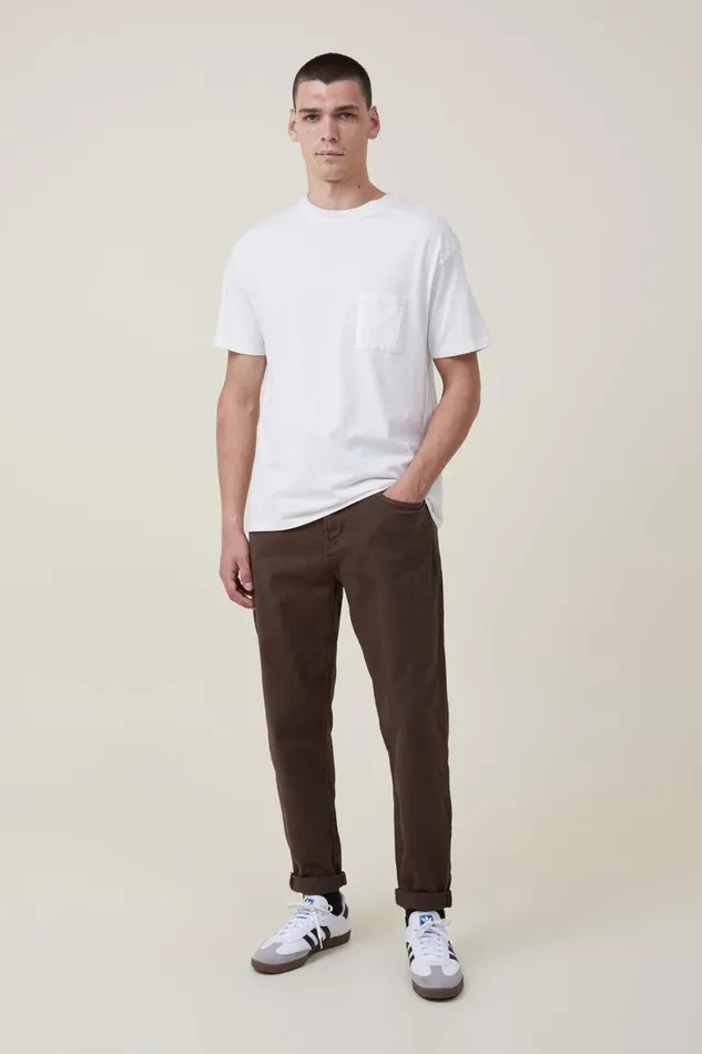 Men Jeans Cotton On Relaxed Tapered Jean Chocolate Addict