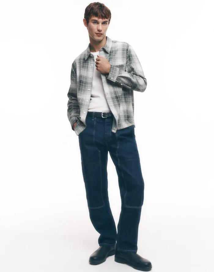 Men Jeans Madewell Relaxed Straight Workwear Jeans Rinse