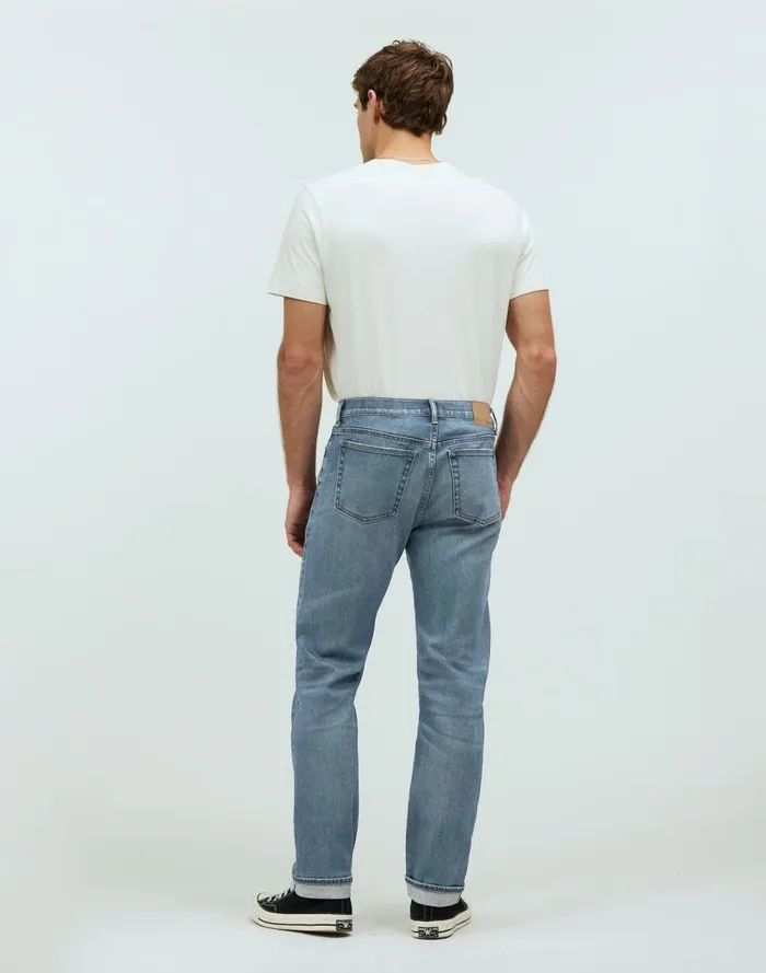 Men Jeans Madewell The 1991 StraightLeg Stretch Selvedge Jean Loyola Wash