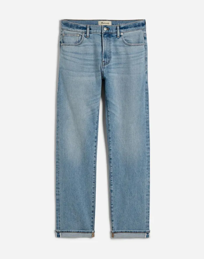 Men Jeans Madewell The 1991 StraightLeg Stretch Selvedge Jean Loyola Wash