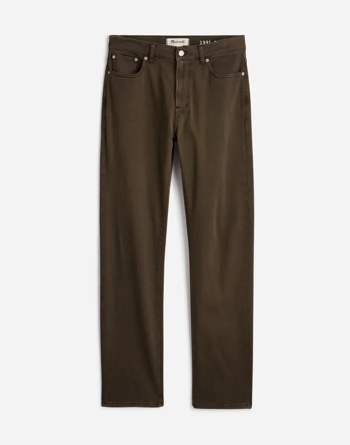 Men Jeans Madewell The Allday 1991 StraightLeg Pant Deep Green